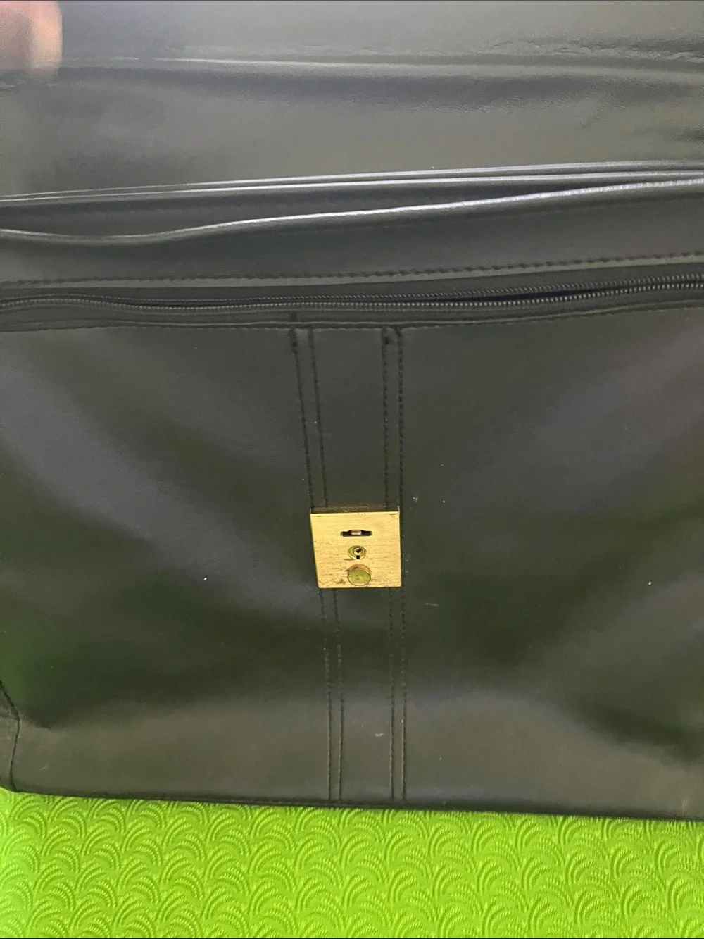 Classic Black Leather Briefcase Sudhaus vintage - Men Bags